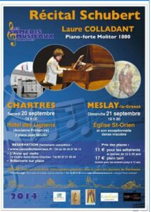 Laure Colladant les 20 et 21 septembre 2014 à Chartres et Meslay-le-Grenet