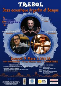 Trebol, jazz acoustique, le 9 mars 2019 à Chartres